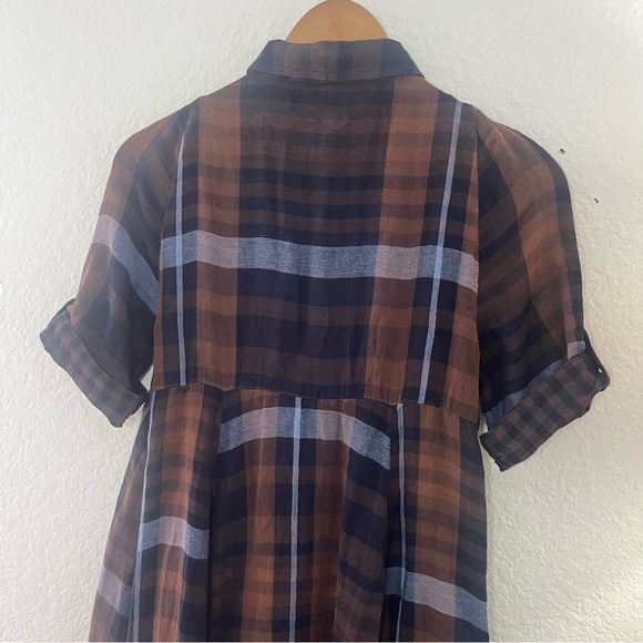 Anthropologie Holding Horses Plaid Shirt Dress, size 4 - Picture 11 of 12